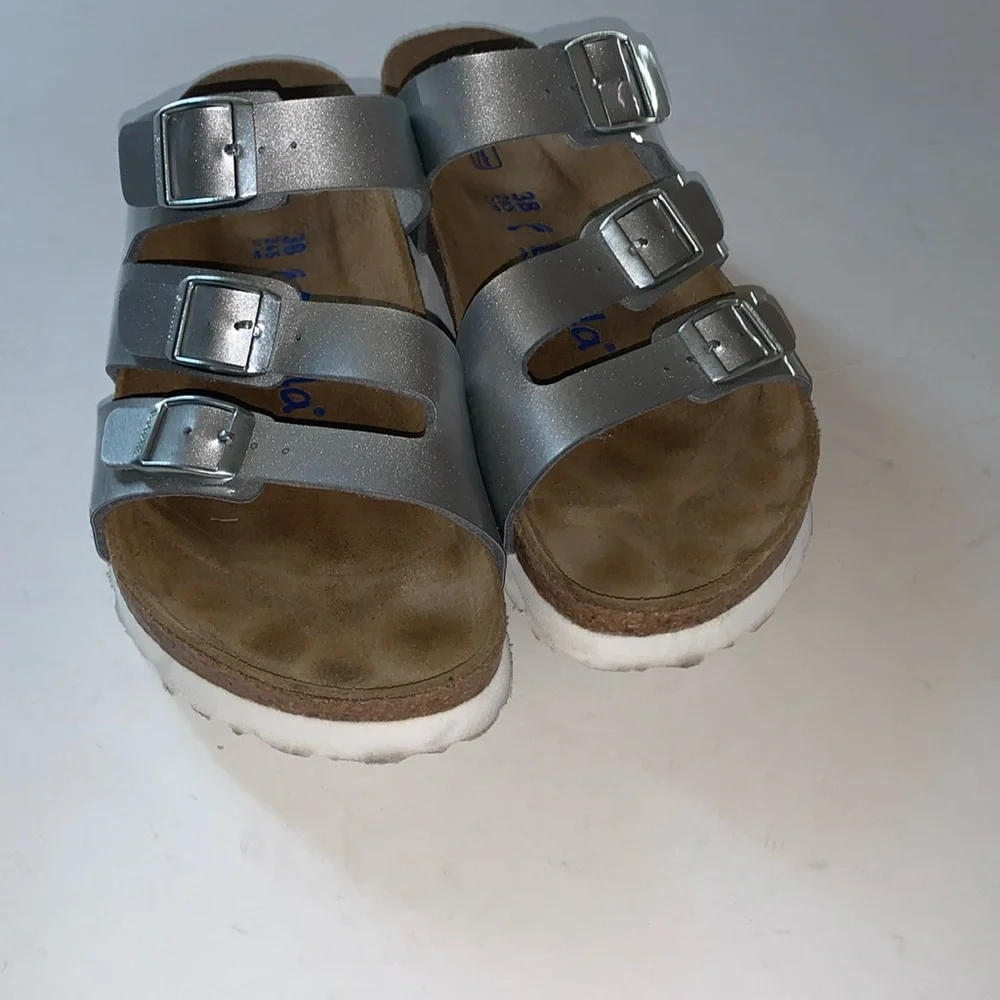 Betula Leo Silver Sandals by Birkenstock 38 - Picture 2 of 12